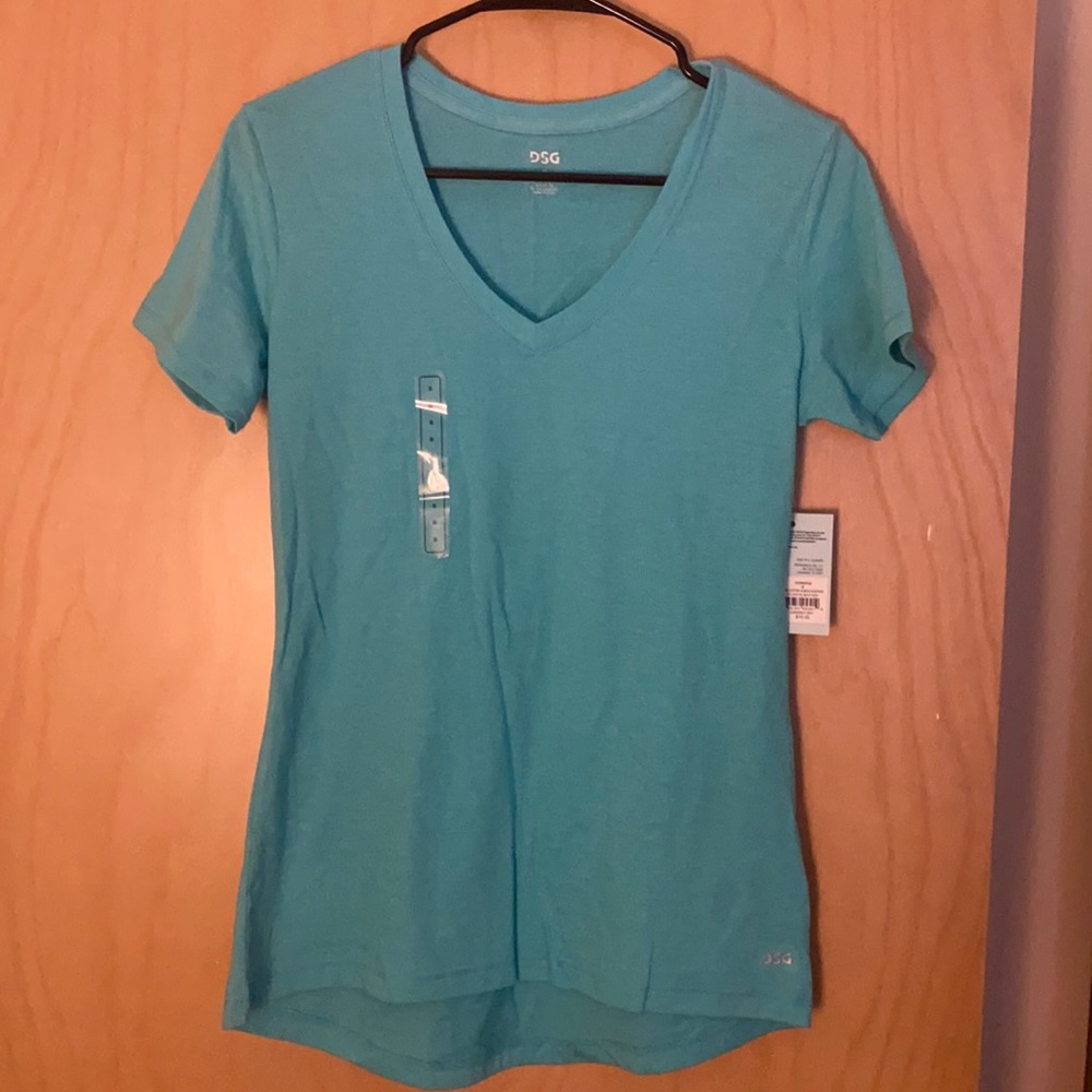 Ultra soft turquoise DSG performance vneck